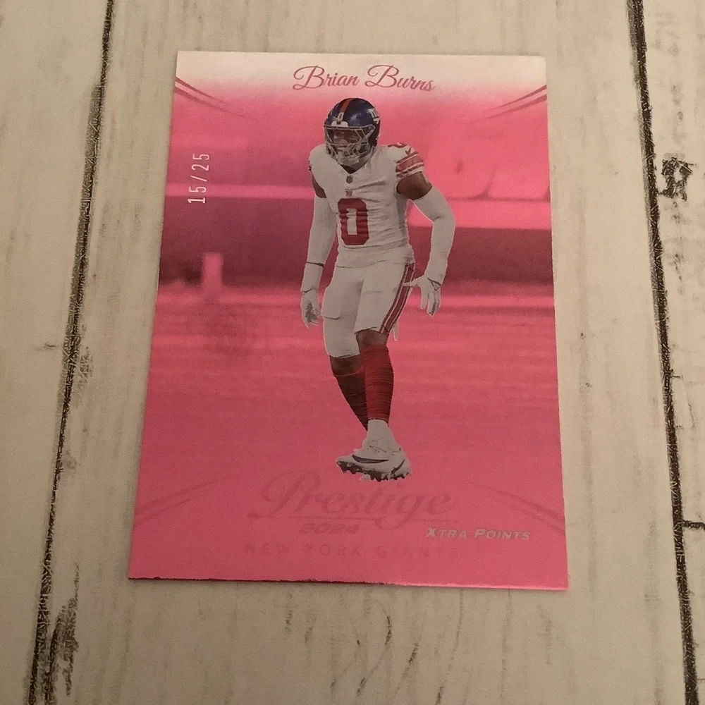 Panini Prestige 2024 Brian Burns #225 Xtra Points  Pink /25 Giants-defect